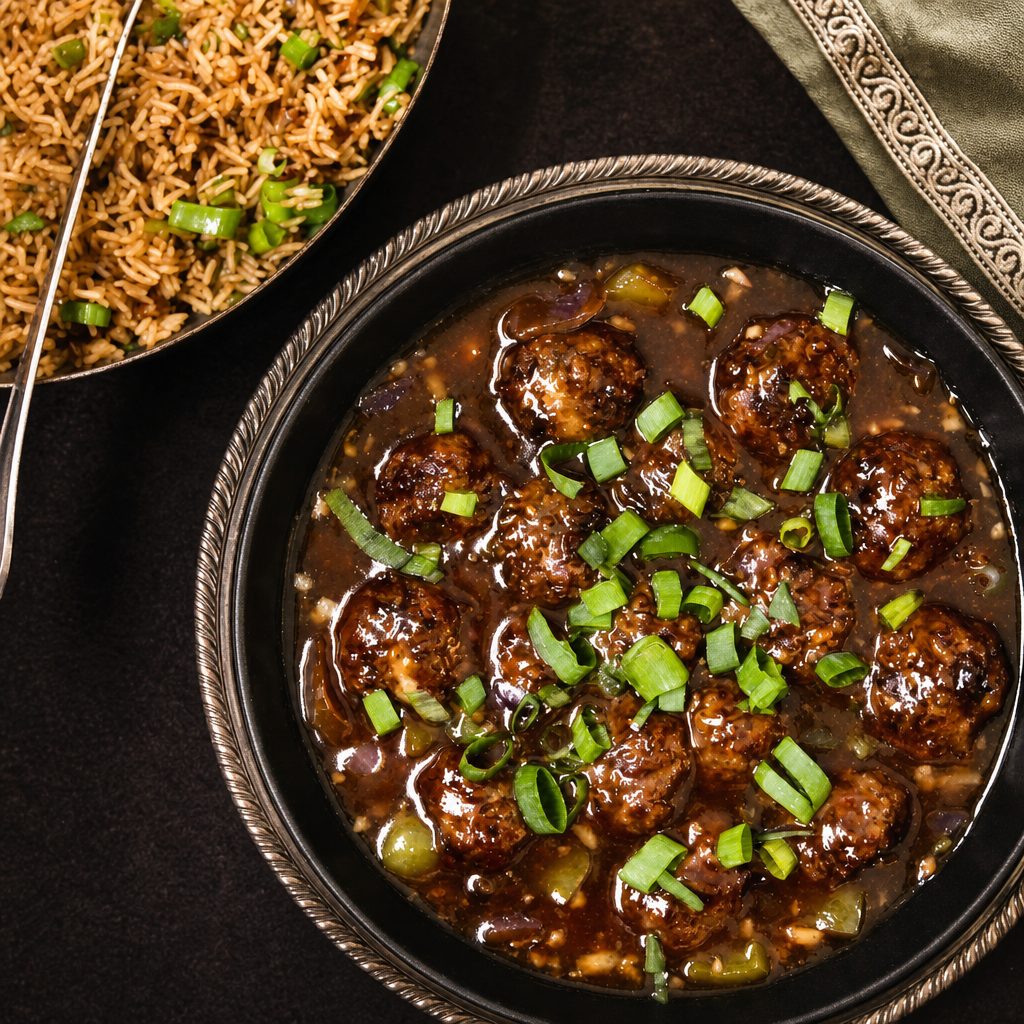 VEG MANCHURIAN BALLS.