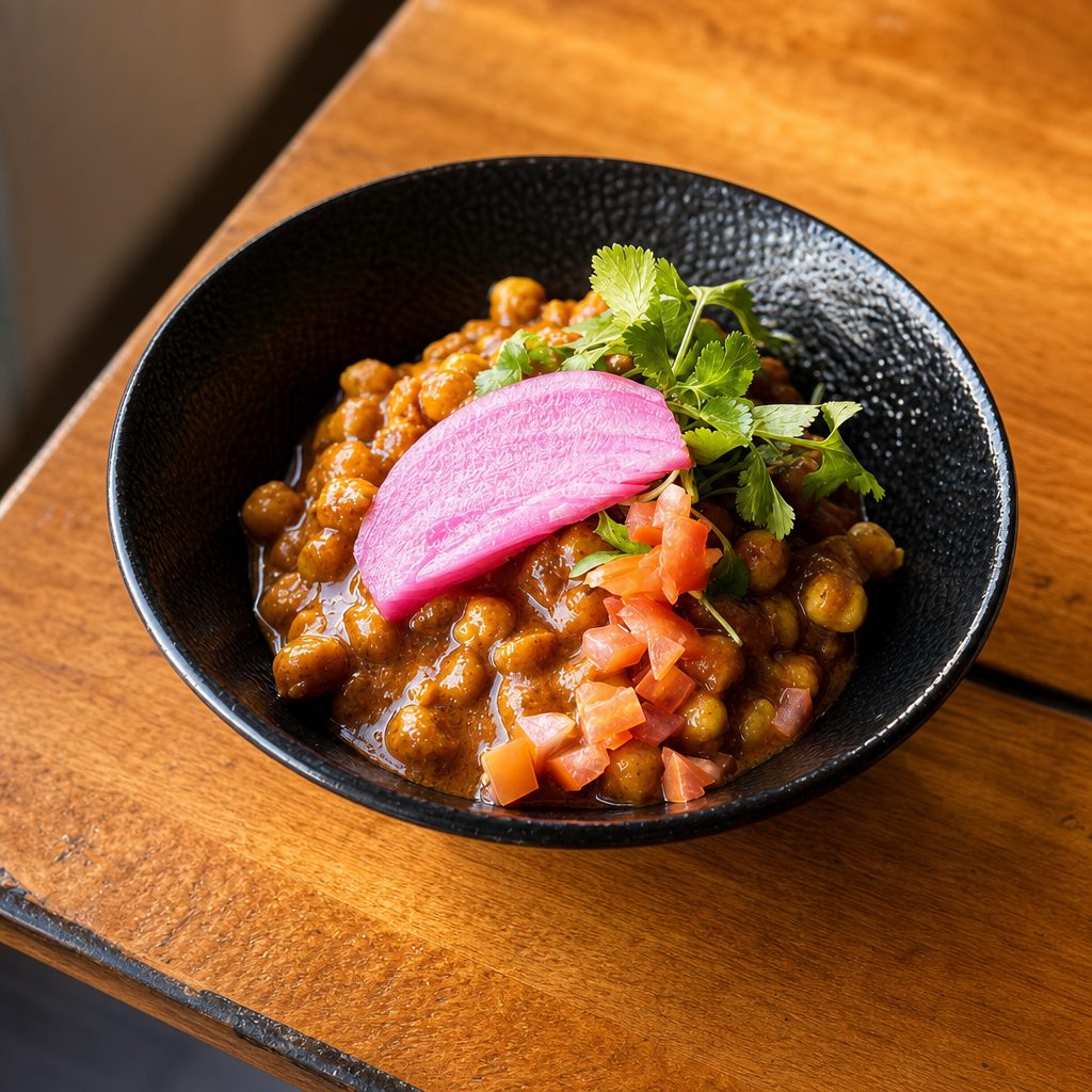 CURRIED CHICKPEAS.