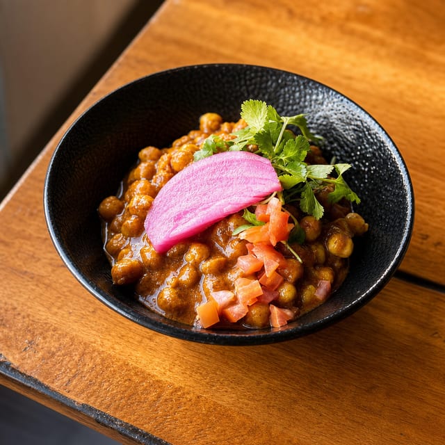 CURRIED CHICKPEAS.