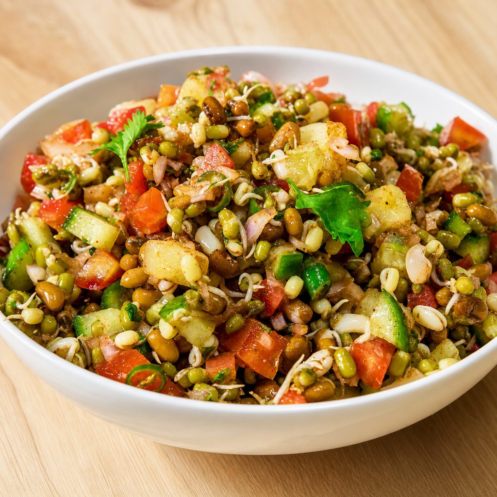 SPROUTED MOONG CHAAT.